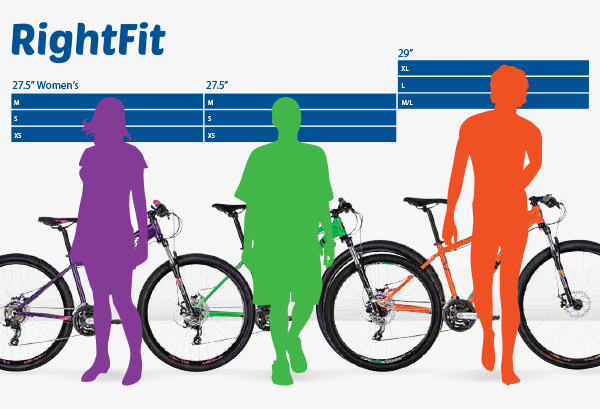 Womens Mountain Bike Size Chart